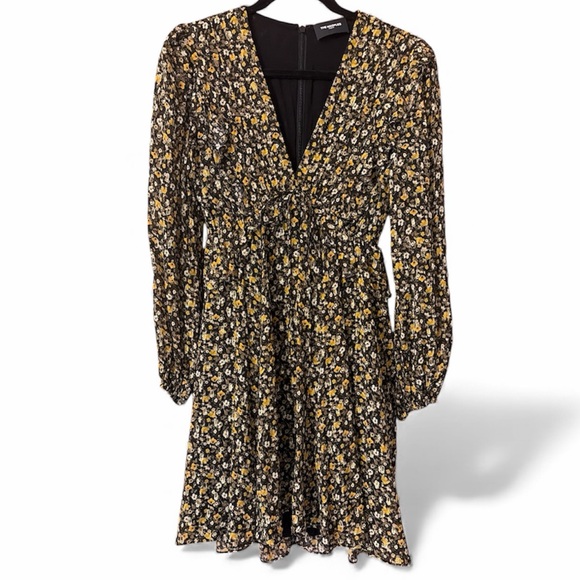 The Kooples Camo Flowers Ruffled Mini Dress nwot - Picture 6 of 11